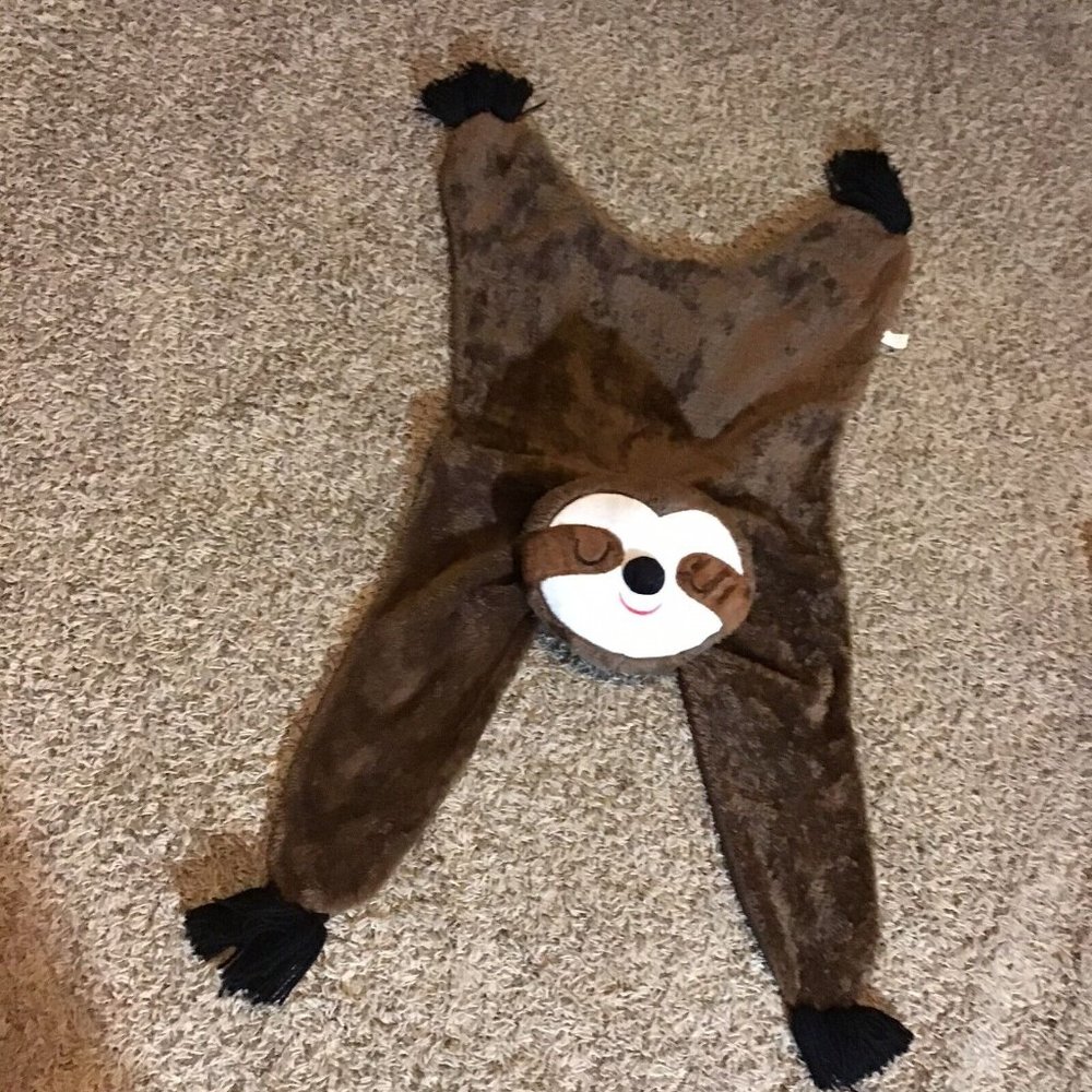 Sloth Plush Pelt Floor 42x17  Area Rug No Slip Stuffed Animal Hobby Lobby